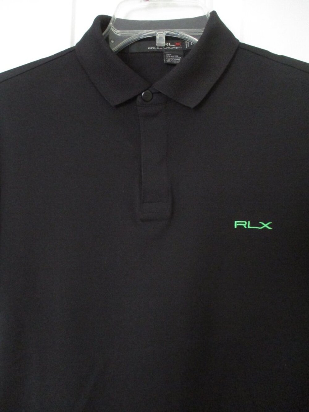 Ralph Lauren RLX Womens S/S Black Stretch Cotton Polo Shirt - Size Small